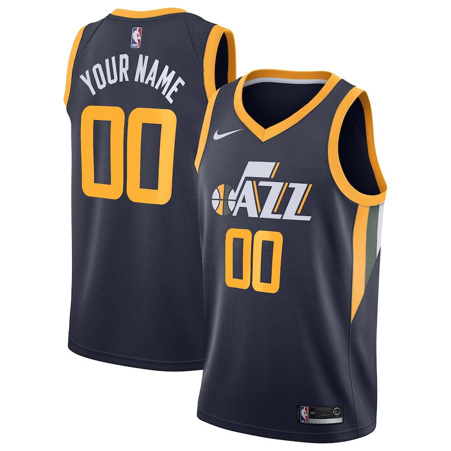 Men Utah Jazz Nike Navy Swingman Custom NBA Jersey